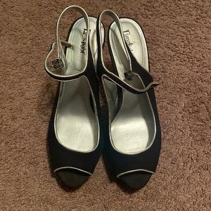 LimeLight Black Peep Toe Heels - Please Read Description